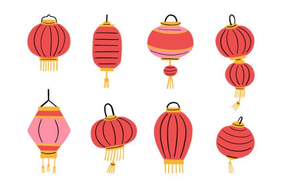 Assorted Decorative Paper Lantern Graphics & Icons Review