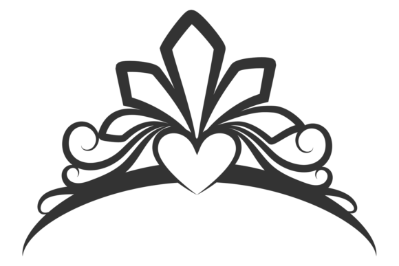 Beautiful Tiara Silhouette Graphics for Crafts