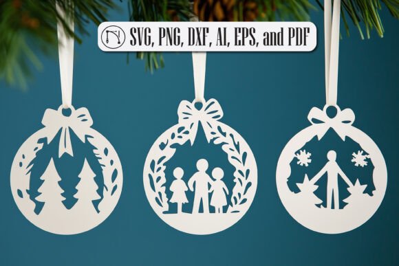 Christmas Decorative SVG Cut File for Graphics & Crafts