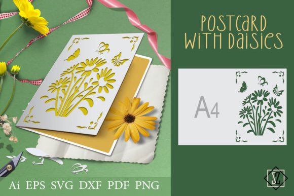 Daisy Graphics for Crafts and Branding