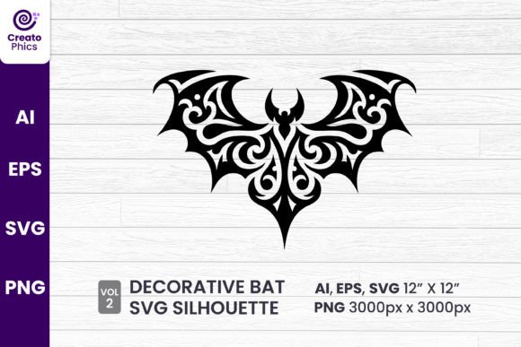 Decorative Bat Silhouette Sublimation for Crafts