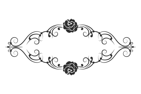 Decorative Botanical Frame. Vintage Rose Review