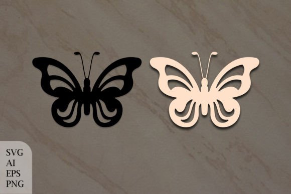Decorative Butterfly with Flames: Graphics for Crafts