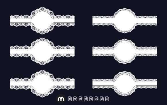 Decorative Circular Border Lace Frame SVG Design Vol-4 Graphics