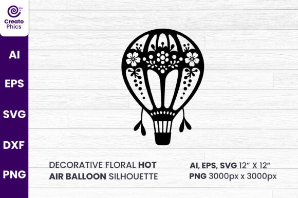 Decorative Floral Hot Air Balloon SVG Review