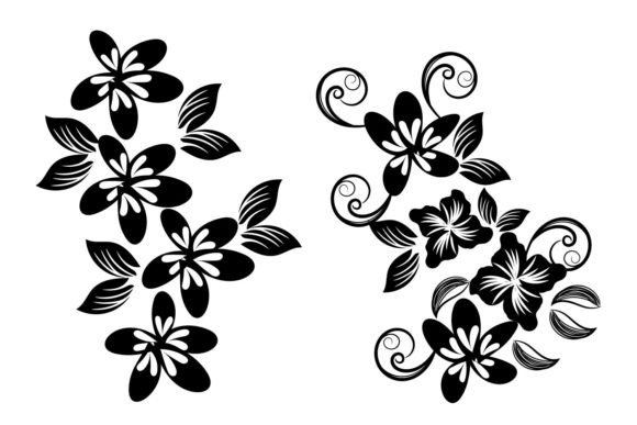 Decorative Flower Ornament Design for Graphics & Crafts
