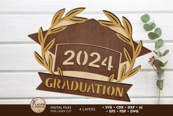 Decorative Graduation 2024 Graphics for Crafts