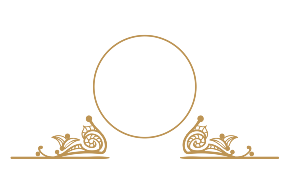 Decorative Round Emblem Graphics for Crafters