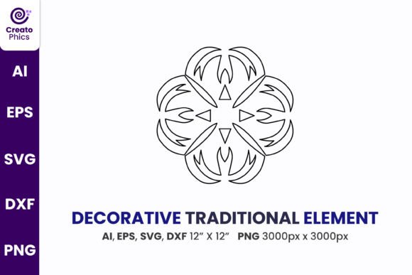Decorative Traditional Element Svg Graphics & Print Templates