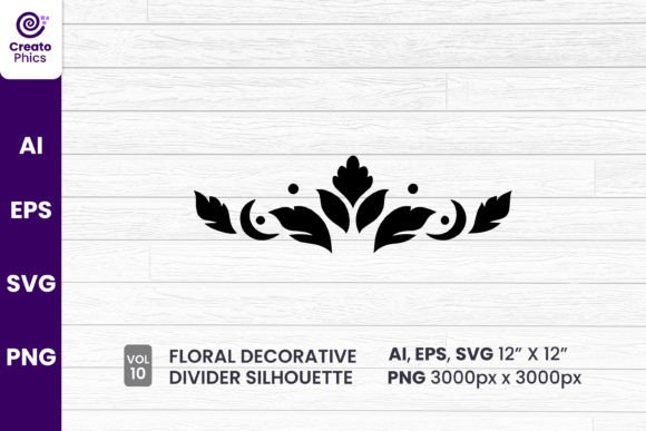 Floral Decorative Divider Silhouette 10 Graphics Review
