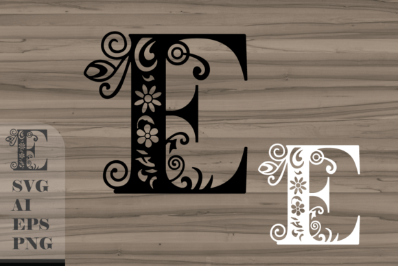 Floral Decorative Letter E: Graphics & Crafts Review