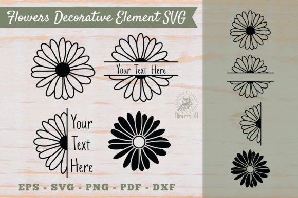 Flowers Decorative Element SVG 1: Graphics for Crafts
