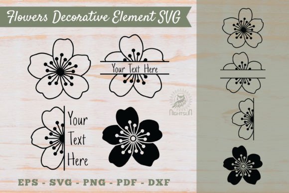 Flowers Decorative Element SVG 6: Graphics for Crafts
