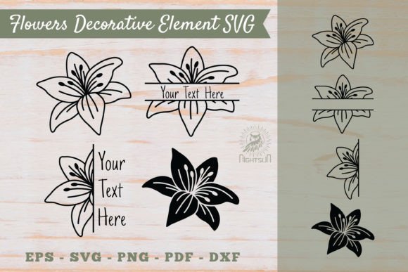 Flowers Decorative Element SVG 7: Graphics for Crafts